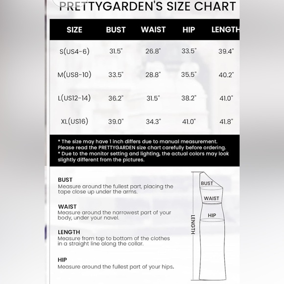 Elegant Navy One-Shoulder Dress PTP 19.5 inches to 21.5" - Picture 7 of 11